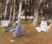 John Singer Sargent Claude Monet Painting at the Edge of a wood France oil painting artist